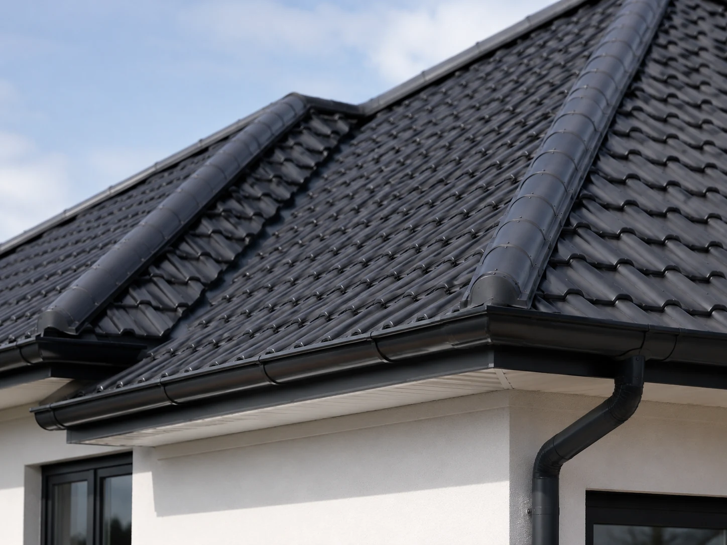 Dachdetail mit sauberer Linienführung und hochwertiger Eindeckung